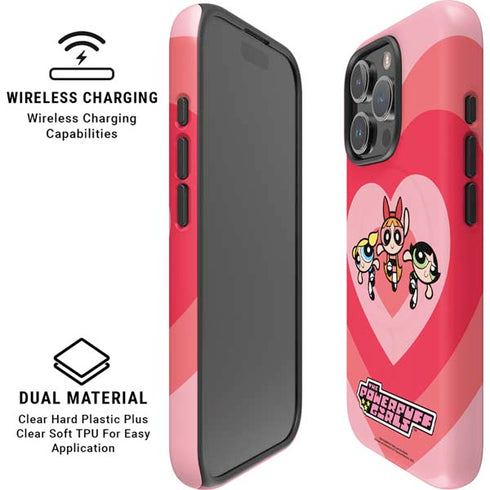 Cartoon Network Powerpuff Girls Hearts iPhone 16 Pro Max Magsafe Impact Case